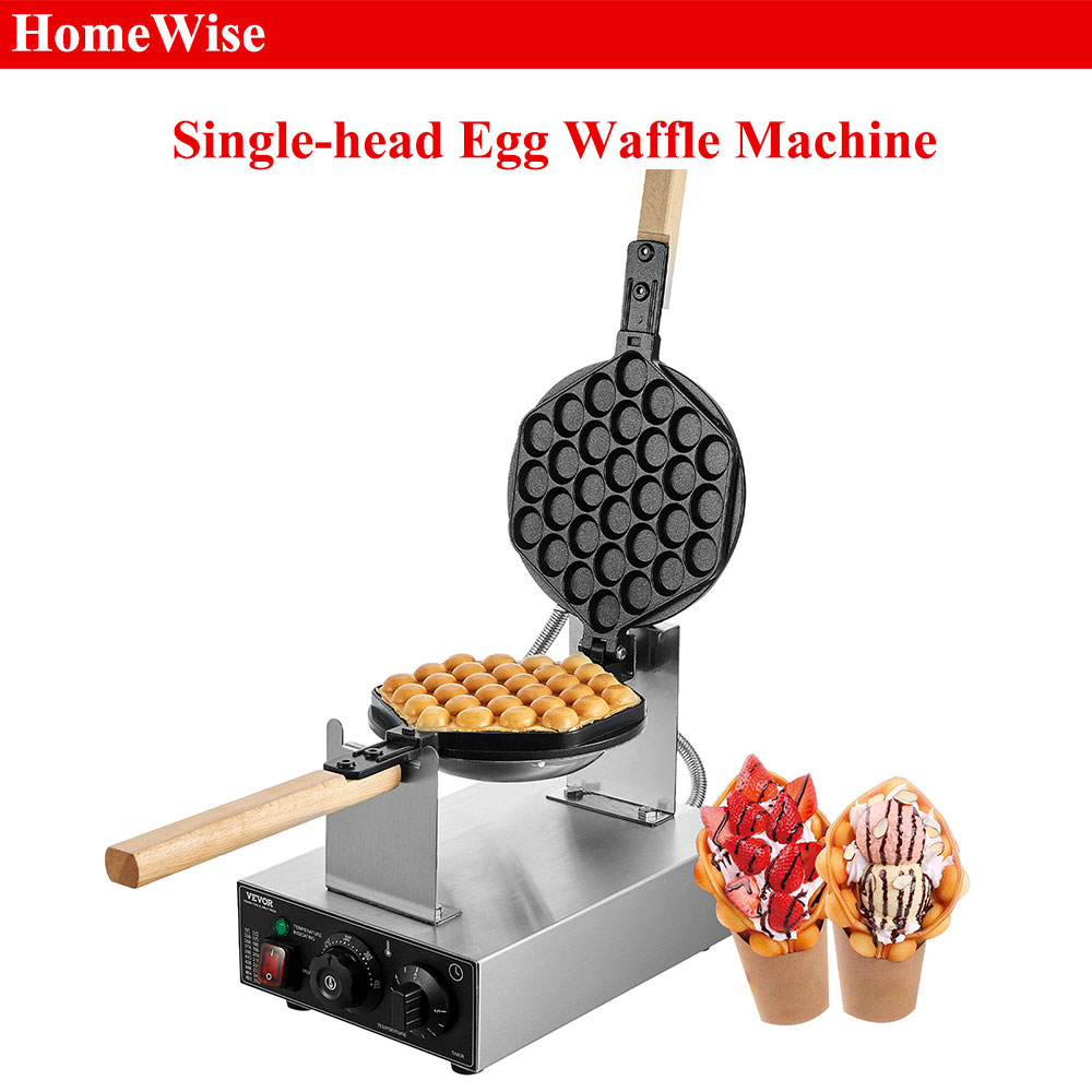 Egg Waffle Pan - HomeWise Commercial Egg Bubble Waffle Maker