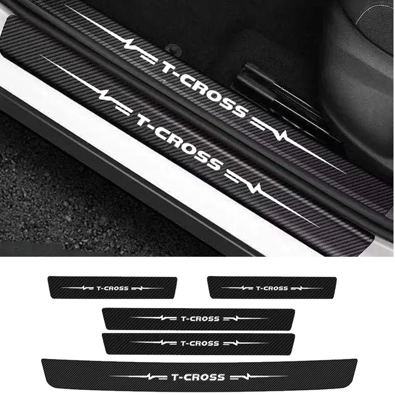 Crepe Pan Carbon - Car Threshold Stickers for Volkswagen VW