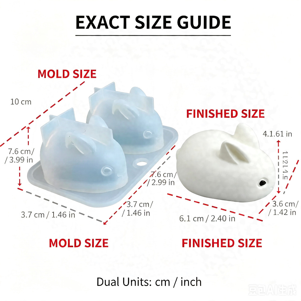 3D Mini Rabbit Silicone Mold F - đánh giá và giá Bunny Cake Mold