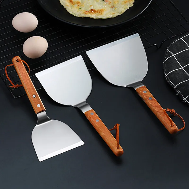 Stainless Steel Wooden Handle  - đánh giá và giá Okonomiyaki Spatula