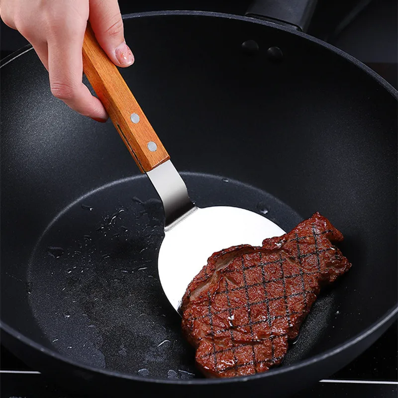 Stainless Steel Wooden Handle  - đánh giá và giá Okonomiyaki Spatula