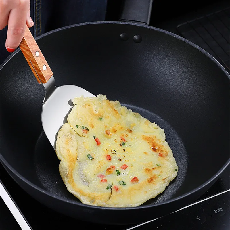 Stainless Steel Wooden Handle  - đánh giá và giá Okonomiyaki Spatula