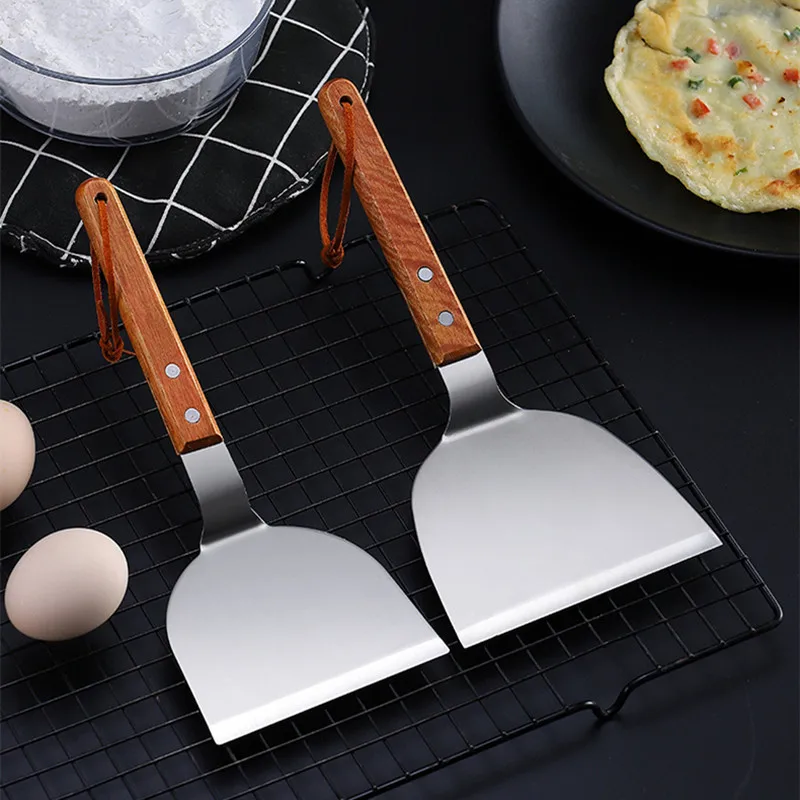 Stainless Steel Wooden Handle  - đánh giá và giá Okonomiyaki Spatula
