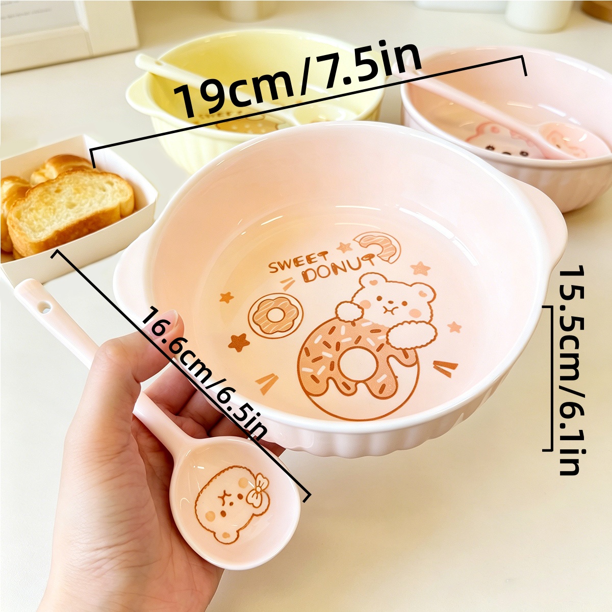 7.5 Inch Cute Cartoon Bear Rab - đánh giá và giá Dim Sum Basket