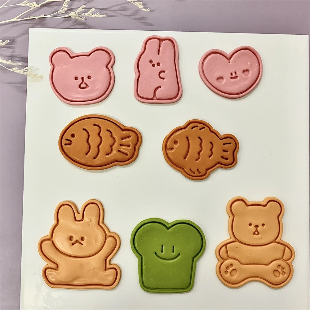 Cute Animal Cookie Embossing S - đánh giá và giá Bunny Cake Mold