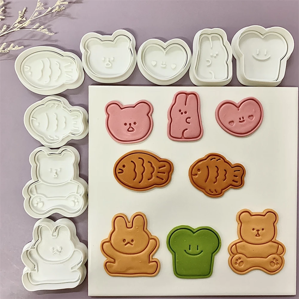 Cute Animal Cookie Embossing S - đánh giá và giá Bunny Cake Mold