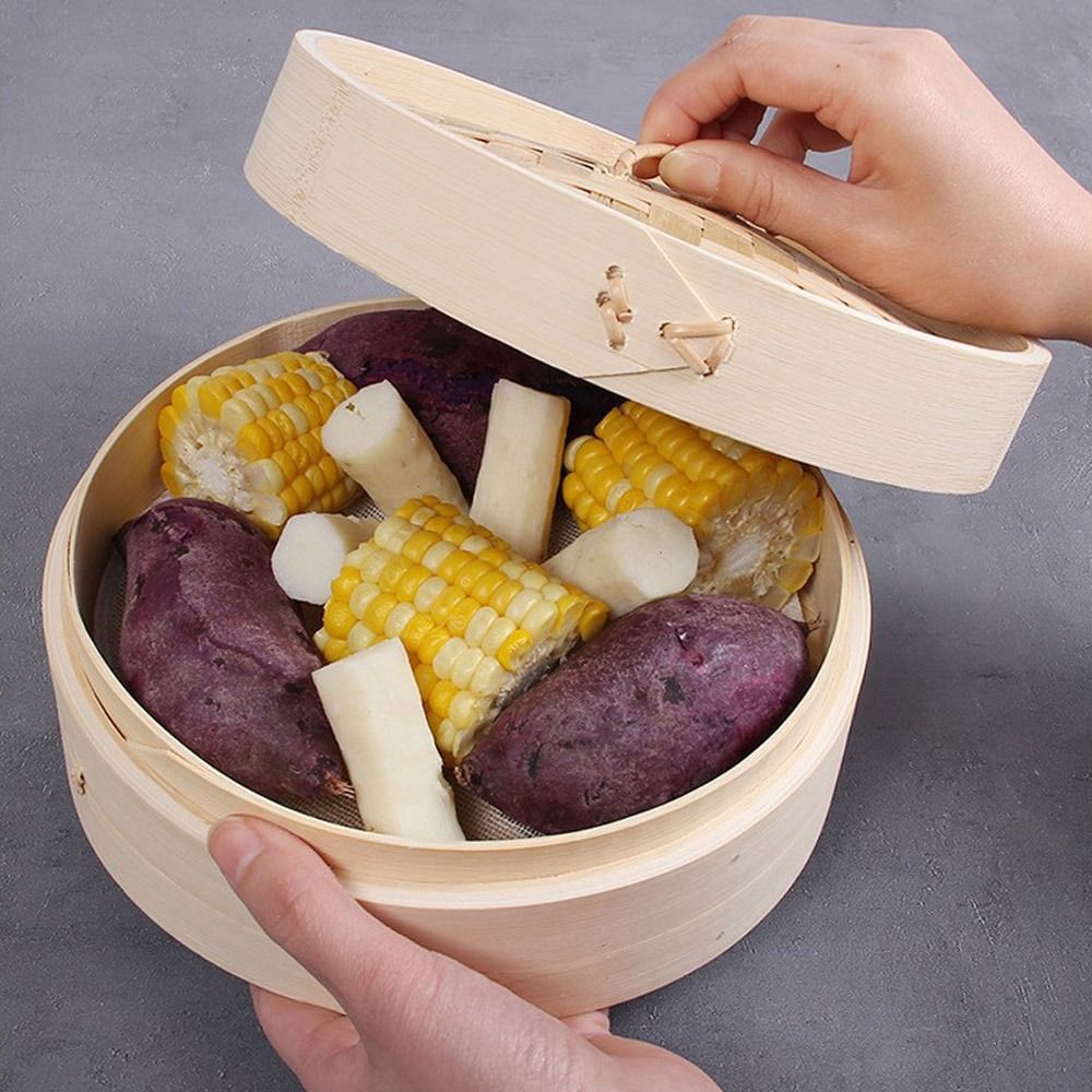 Bamboo Steamer Basket with Lid - đánh giá và giá Bao Steamer Bamboo