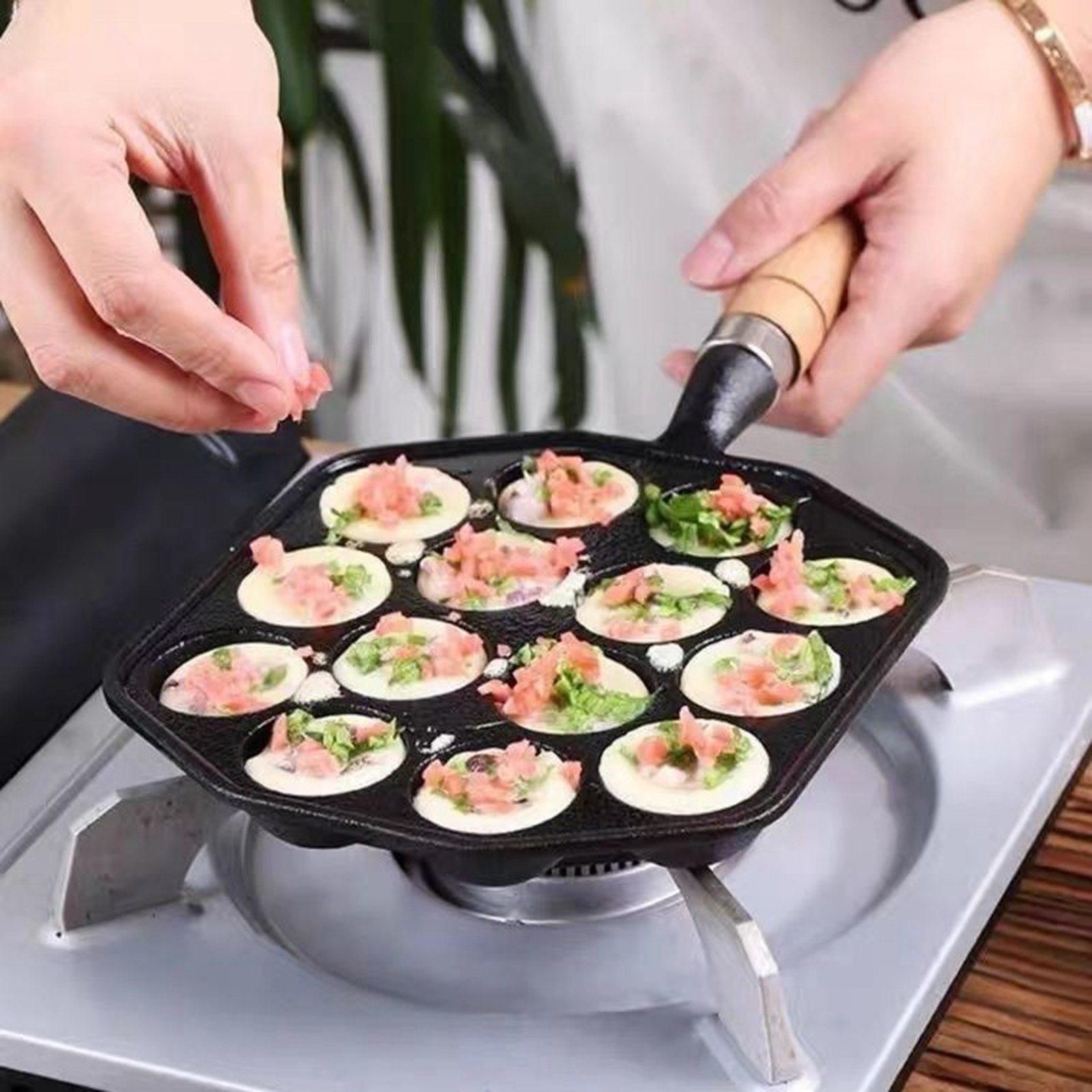 14 Holes Takoyaki Pan Nonstick - đánh giá và giá Takoyaki Grill Plate