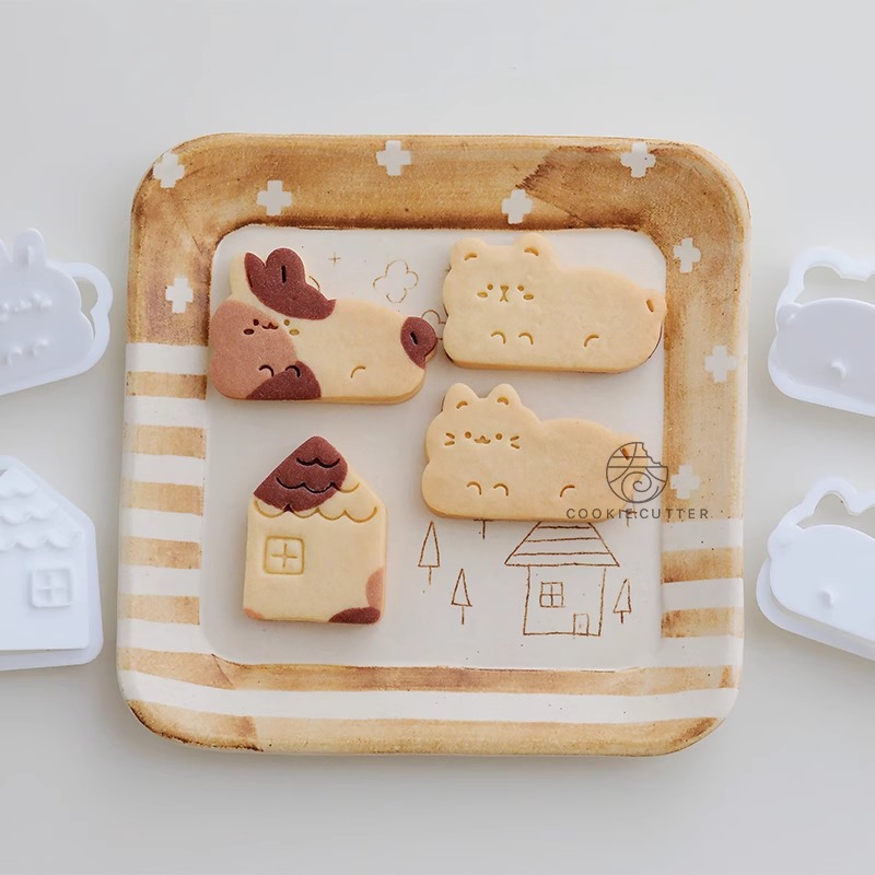 Cartoon Animals Cookie Cutter  - đánh giá và giá Bunny Cake Mold
