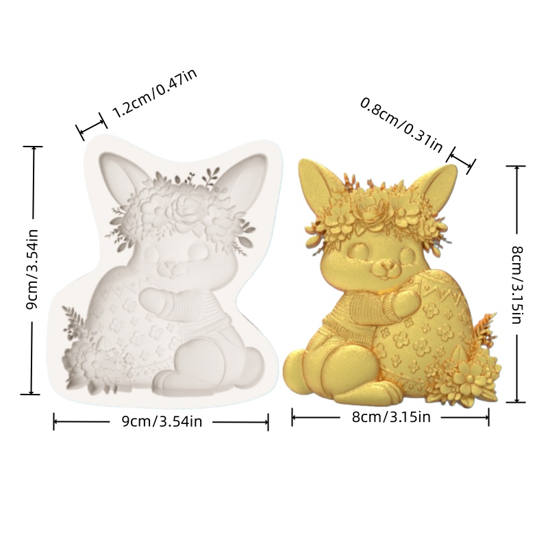 Easter Wreath Bunny Silicone B - đánh giá và giá Bunny Cake Mold