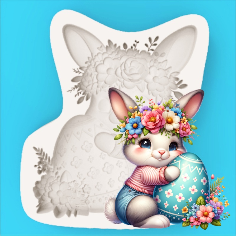 Easter Wreath Bunny Silicone B - đánh giá và giá Bunny Cake Mold