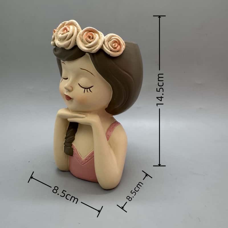 Cute girl flower pot silicone  - đánh giá và giá Potsticker Mold