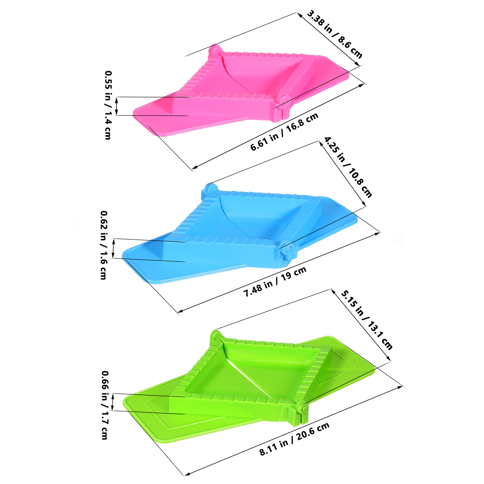 3Pcs Dumpling Mold Plastic Set - đánh giá và giá Dumpling Press Set