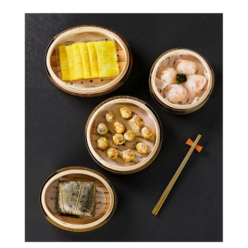 Chinese Bamboo Dimsum Lid Dump - đánh giá và giá Bao Steamer Bamboo