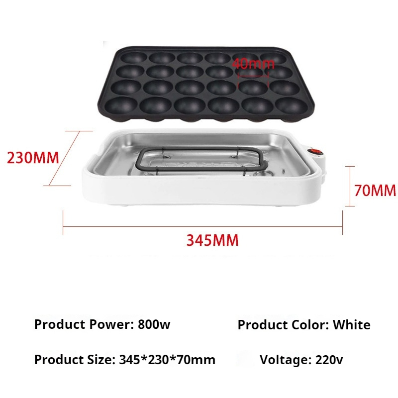 220V Chibi Maruko Baking Machi - đánh giá và giá Takoyaki Grill Plate