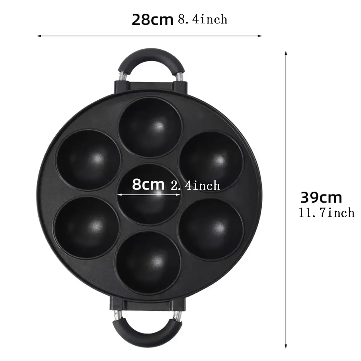 7 Hole Cake Cooking Pan Cast I - đánh giá và giá Egg Waffle Pan