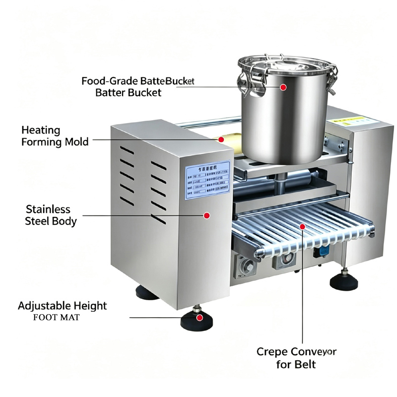 Automatic Mille Crepe Machine  - đánh giá và giá Spring Roll Wrapper