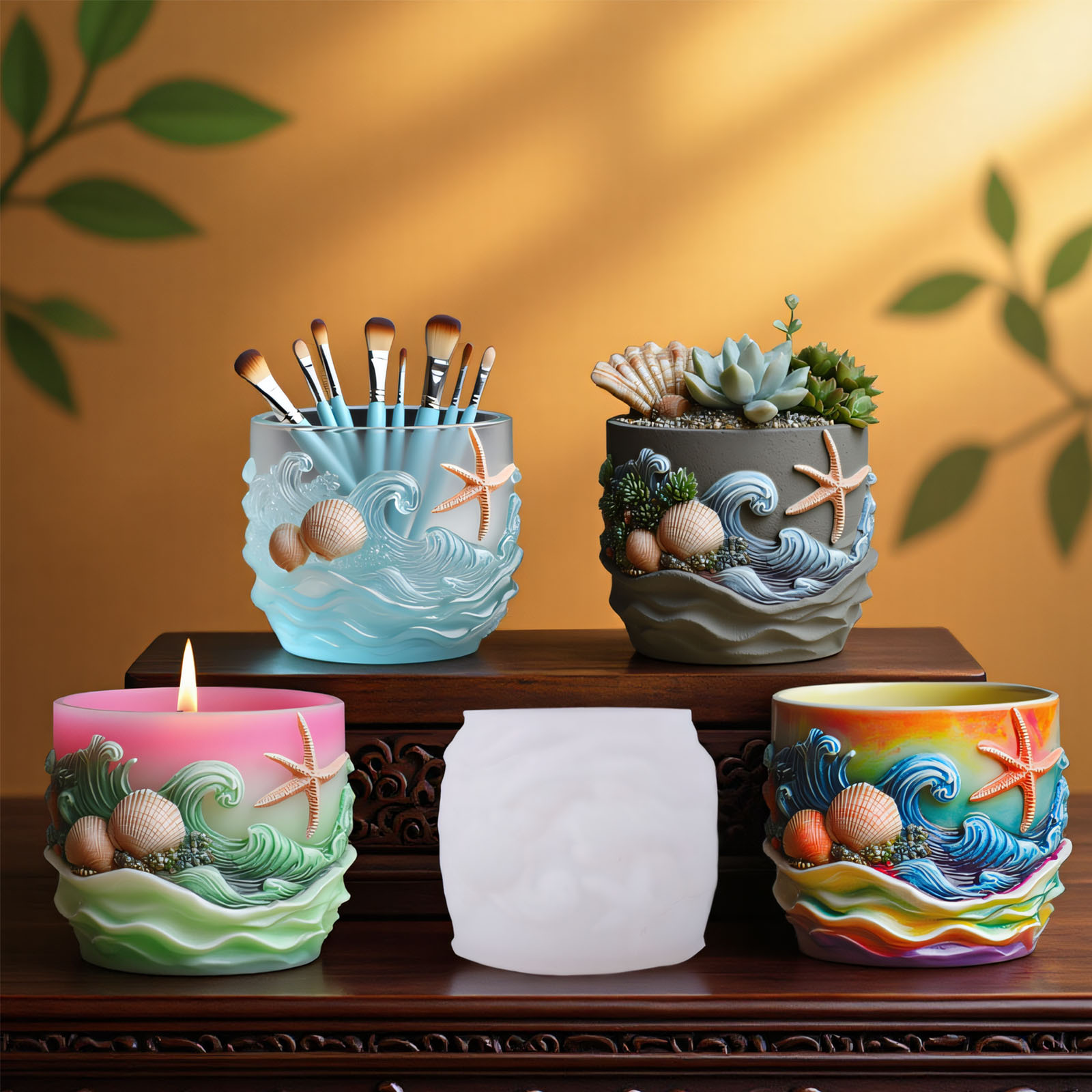 Marine Life Relief Succulent P - đánh giá và giá Potsticker Mold