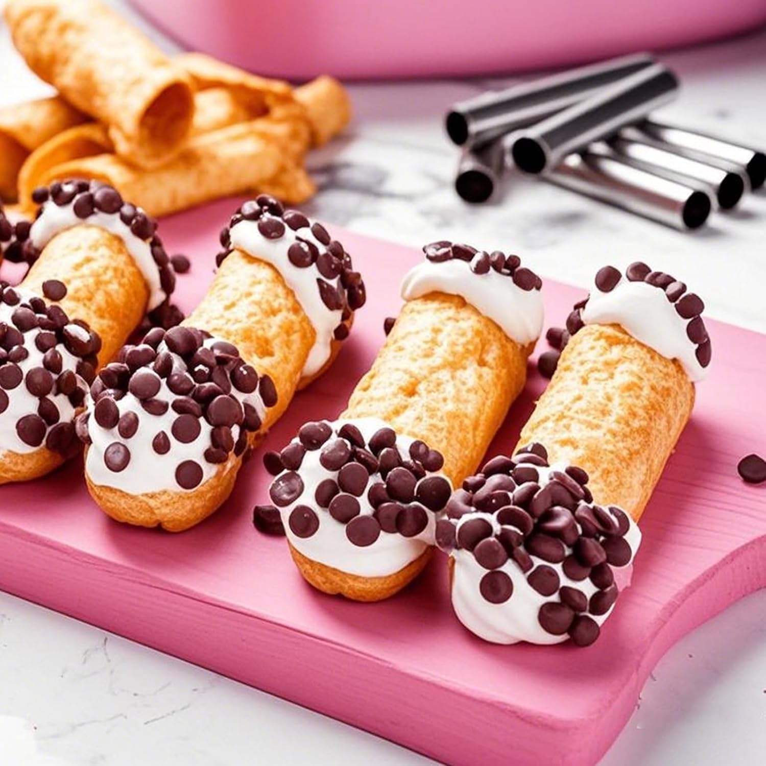 10/20PCS Cannoli Tubes, Food G - đánh giá và giá Danish Pancake Pan