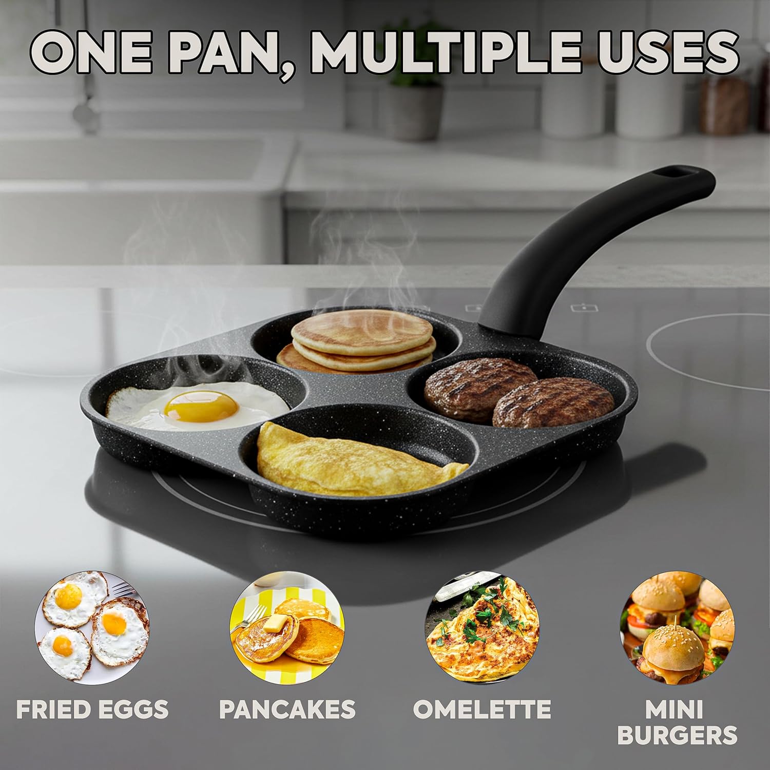 Egg Frying Pan Nonstick Pancak - đánh giá và giá Egg Waffle Pan