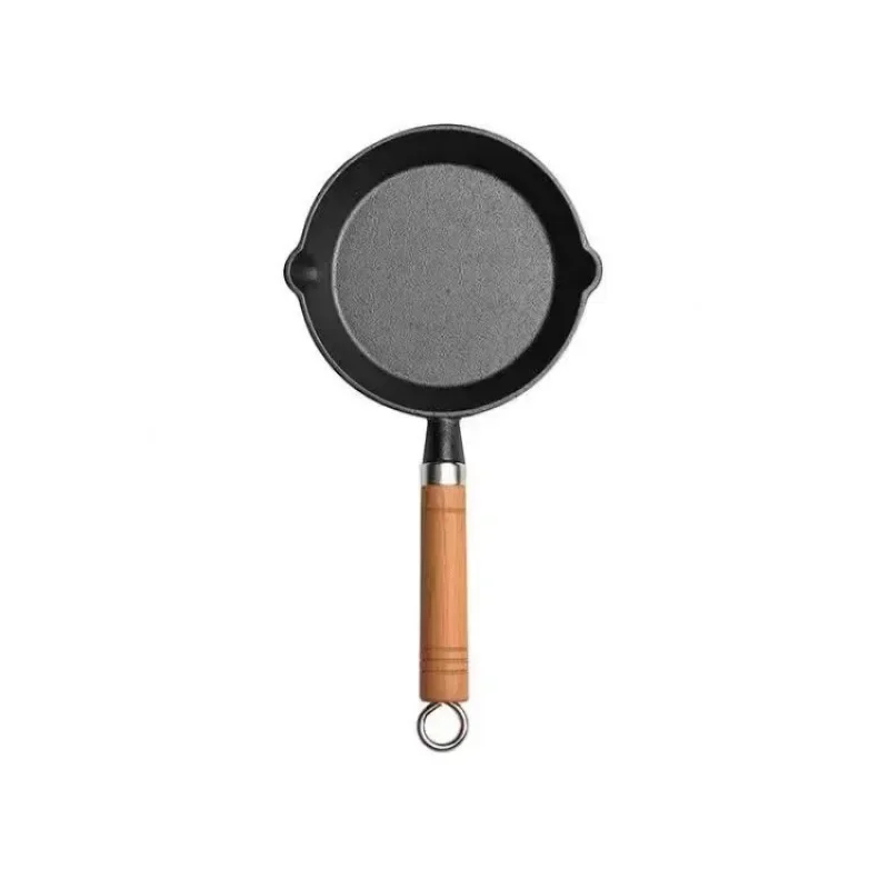 20cm Cast Iron Skillet Wooden  - đánh giá và giá Egg Waffle Pan