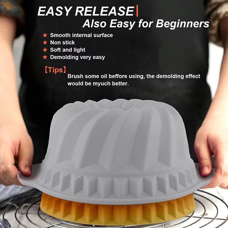 Silicone Fluted Cake Pans Non- - đánh giá và giá Donut Mold Silicone
