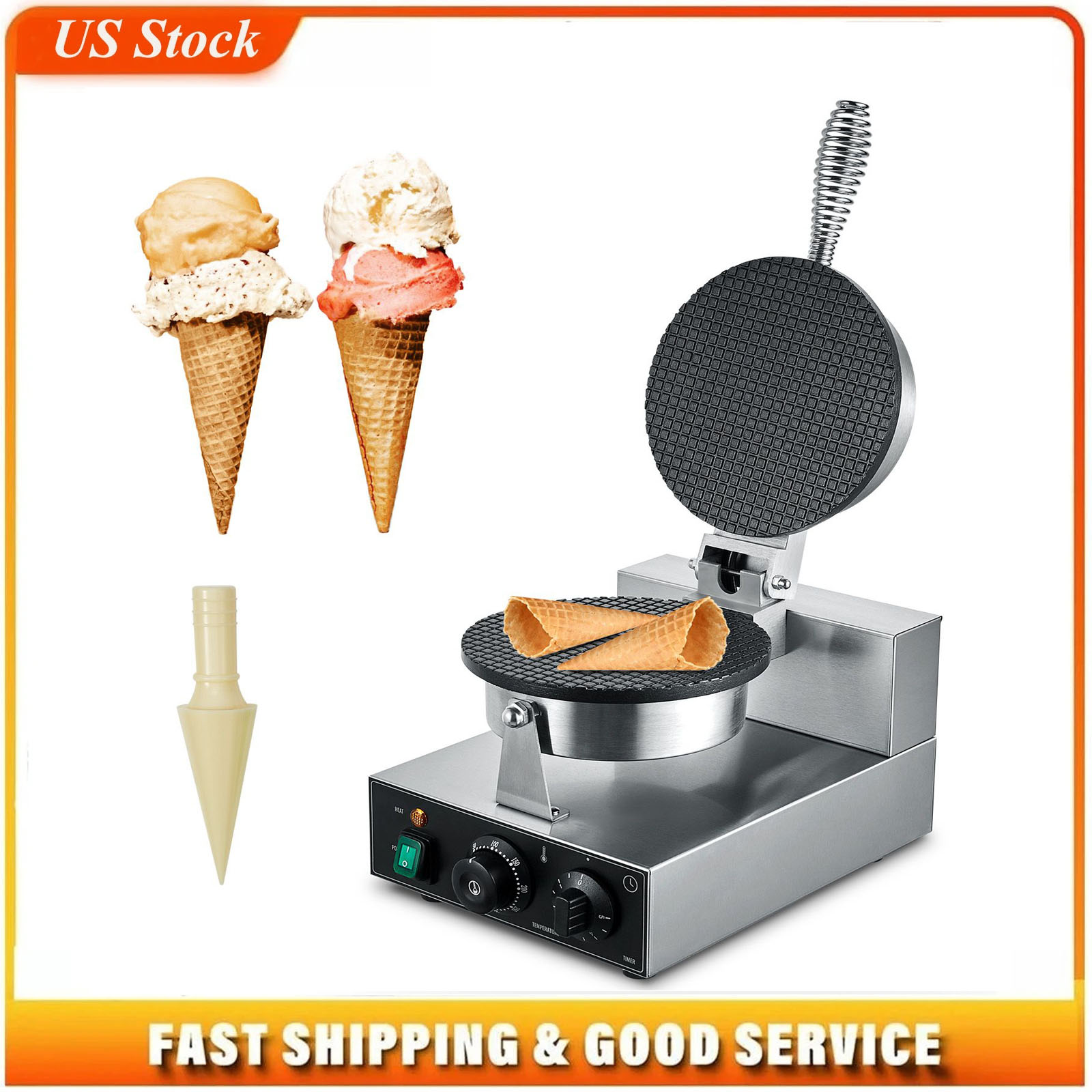 Electric Ice Cream Cone Maker, - đánh giá và giá Waffle Cone Maker