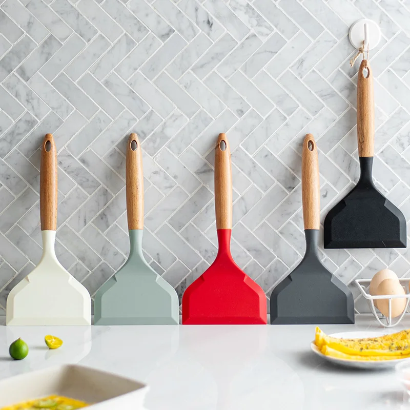 2Pcs Silicone Spatula Wide Mou - đánh giá và giá Okonomiyaki Spatula